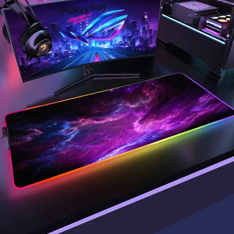 Space Galaxy XXL RGB Mouse Pad – Light Up Your Desk, Elevate Your Game