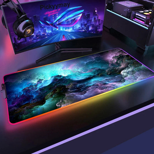 Space Galaxy XXL RGB Mouse Pad – Light Up Your Desk, Elevate Your Game