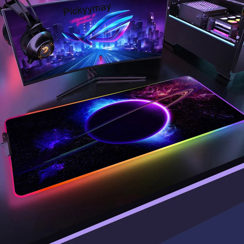 Space Galaxy XXL RGB Mouse Pad – Light Up Your Desk, Elevate Your Game