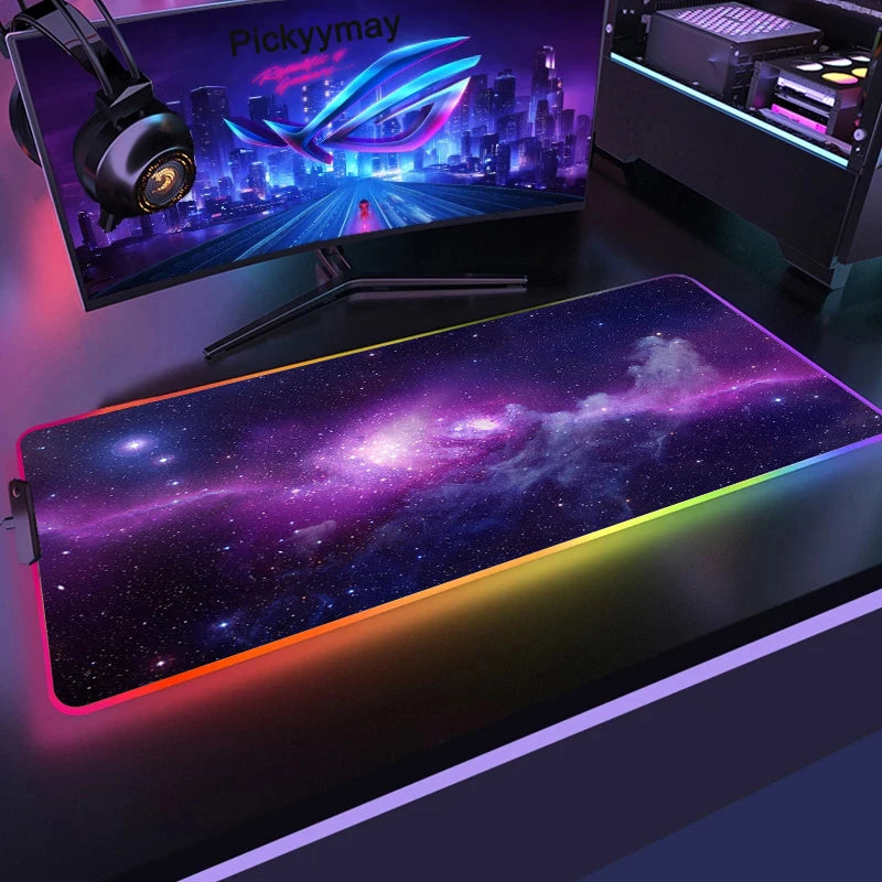 Space Galaxy XXL RGB Mouse Pad – Light Up Your Desk, Elevate Your Game