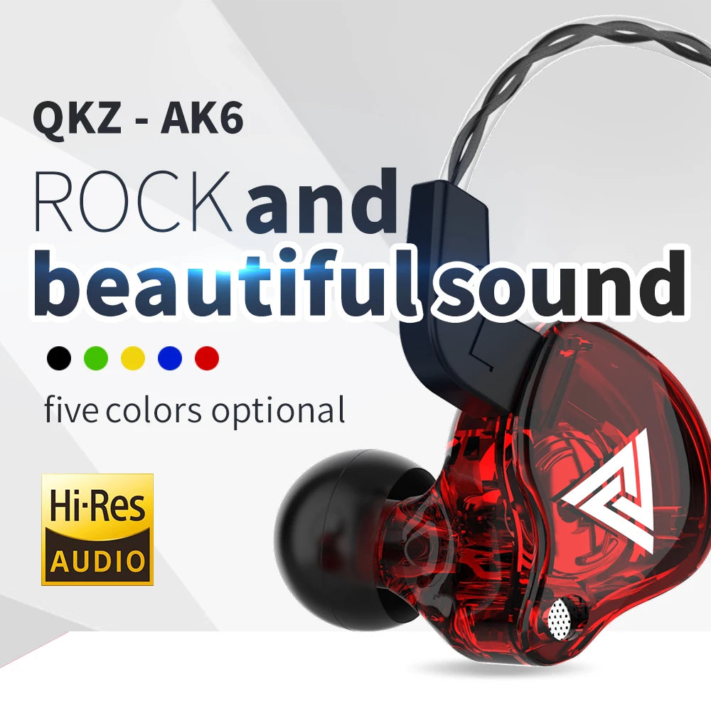 QKZ AK6 HiFi Wired Earphones – Level Up Your Sound Experience