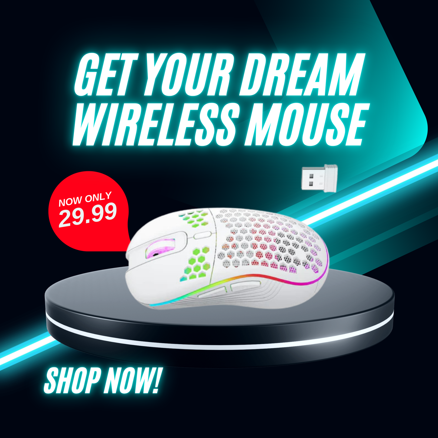 SZKOSTON RGB Wireless Gaming Mouse – Precision Meets Comfort