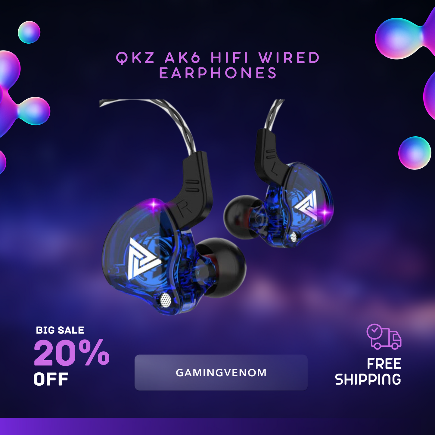 QKZ AK6 HiFi Wired Earphones – Level Up Your Sound Experience